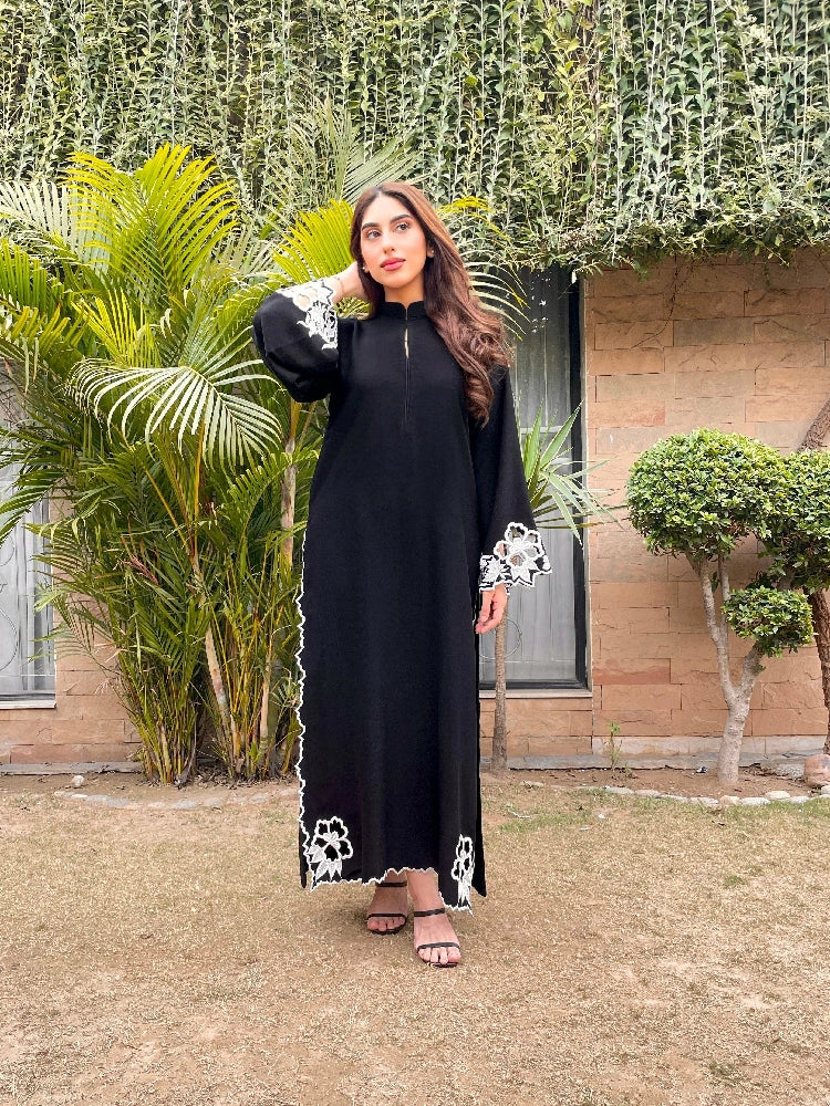 Picture of Manahils - Black Scallop Embroidered Two Pc. - Available at Raja Sahib