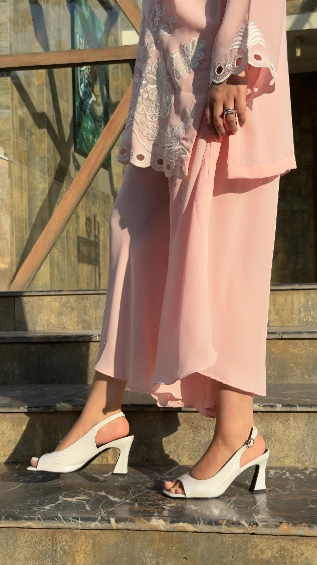 Picture of Manahils - Pastel Pink Embroidered - Available at Raja Sahib