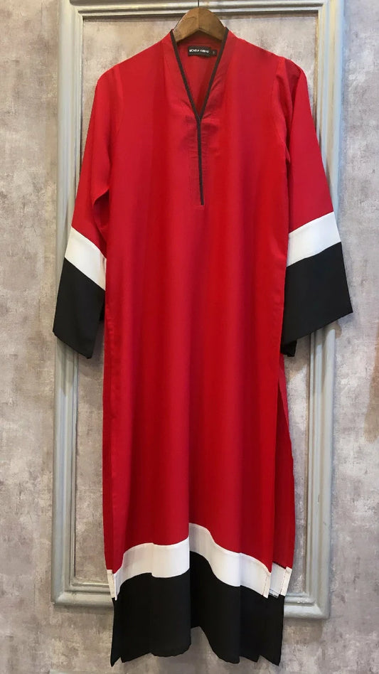 Picture of Manahils - Red Shirt - Available at Raja Sahib