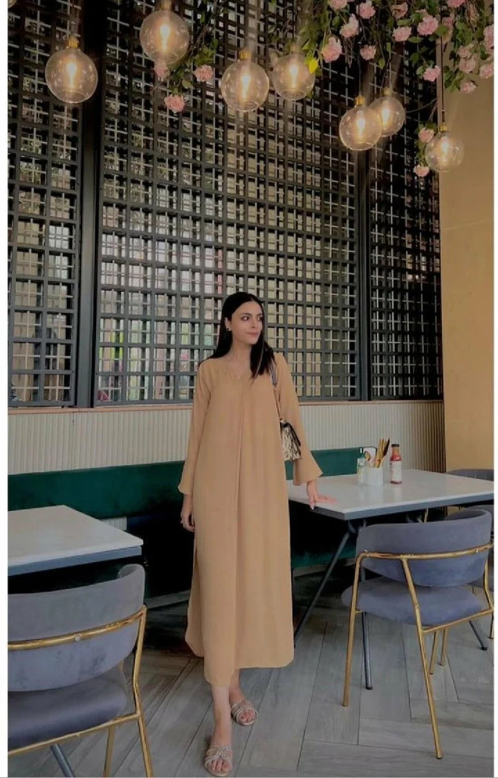 Picture of Manahils - V Neck Pleated Two Pc - Available at Raja Sahib