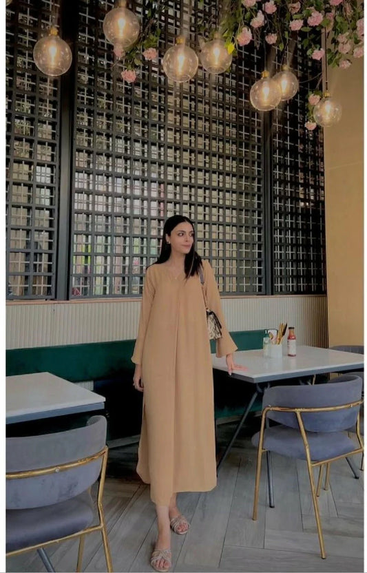 Picture of Manahils - V Neck Pleated Two Pc - Available at Raja Sahib