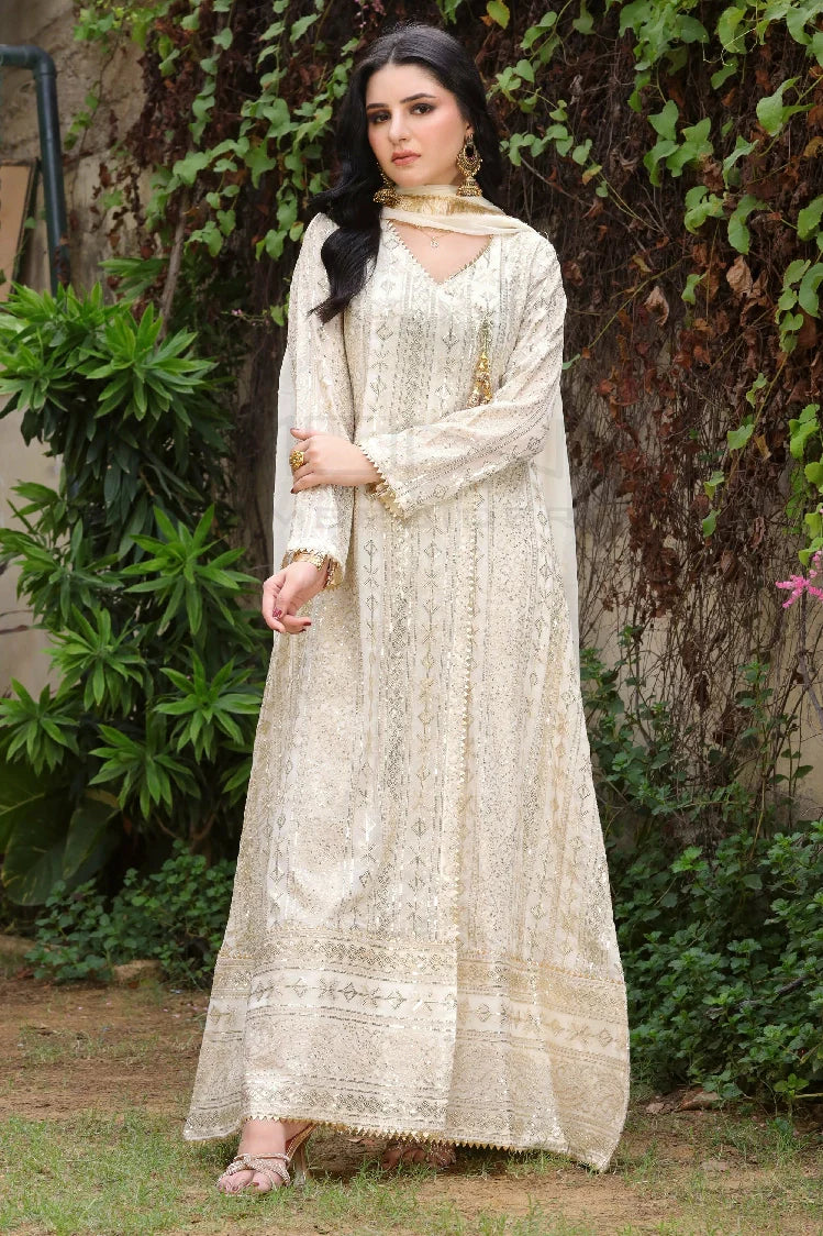 Picture of Manahils - Kurti 122-Divine- Off White - Available at Raja Sahib