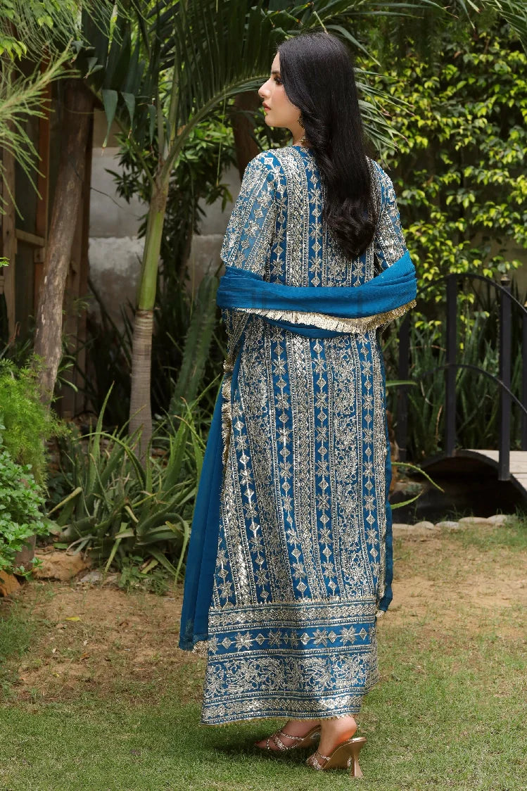 Picture of Manahils - Kurti 122-Divine- Zinc Blue - Available at Raja Sahib