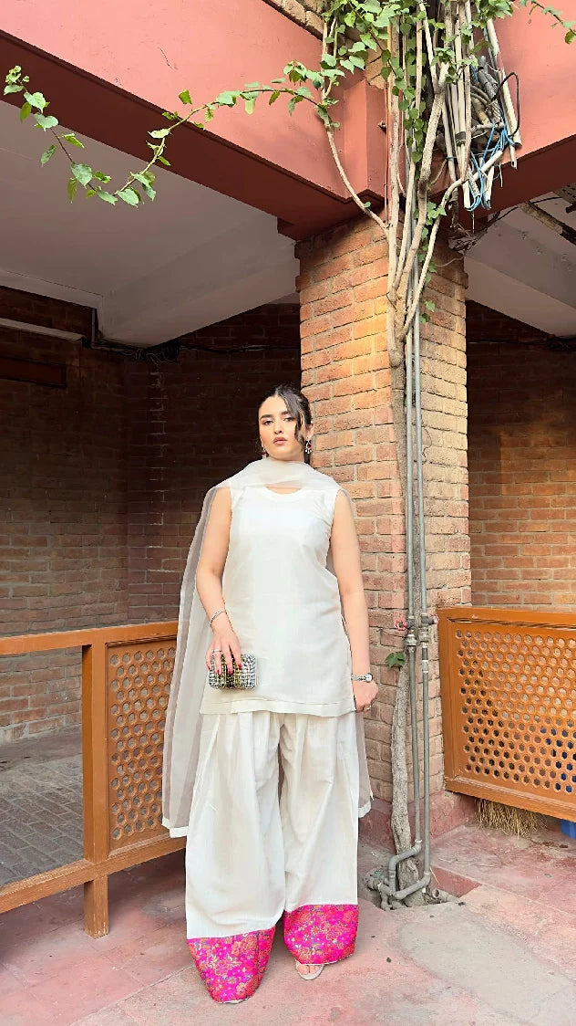 Picture of Manahils - Farshi Shalwar Three Pc(Pay-Now) - Available at Raja Sahib