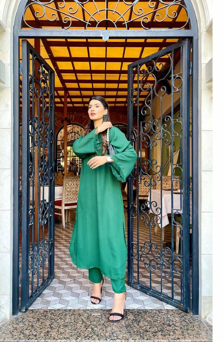 Picture of Manahils - Hunter Love Green (Two Pc ) - Available at Raja Sahib