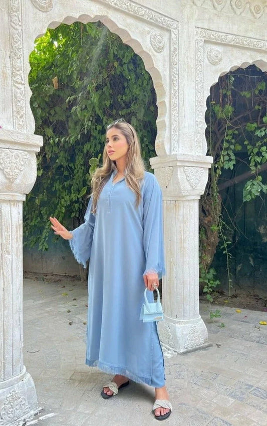 Picture of Manahils - Threaded Love Ice Blue - Available at Raja Sahib