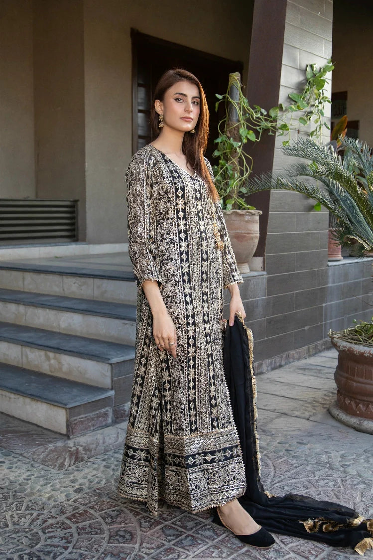 Picture of Manahils - Kurti 122-Black - Available at Raja Sahib