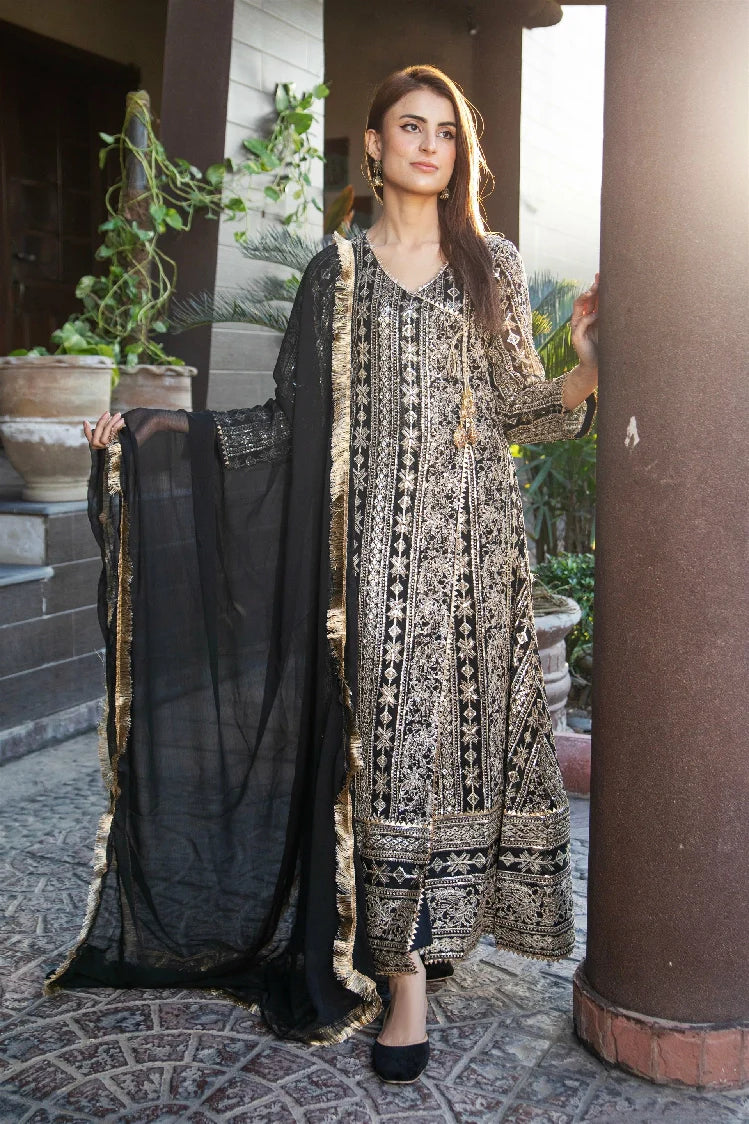 Picture of Manahils - Kurti 122-Black - Available at Raja Sahib