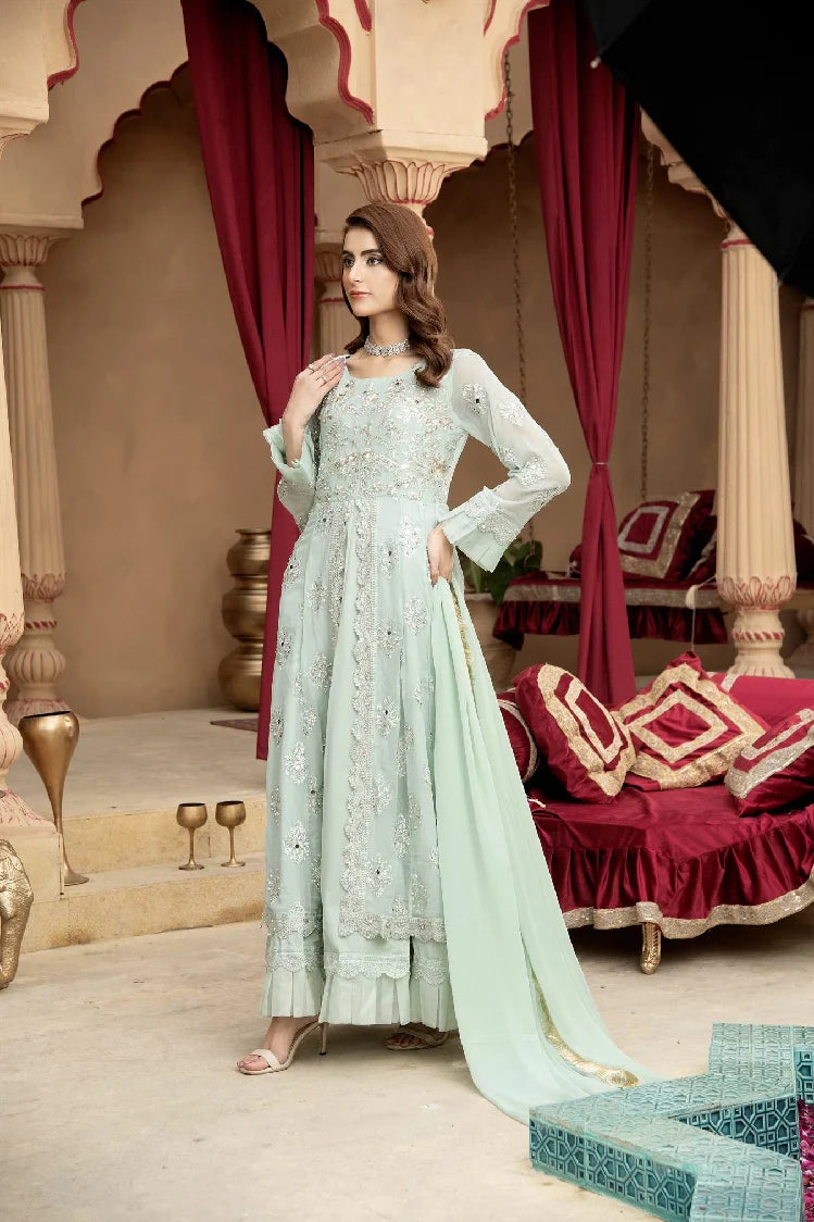 Picture of Manahils - Kurti-B-006-Aqua - Available at Raja Sahib