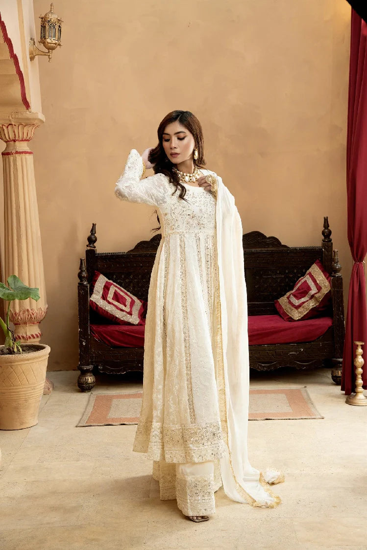 Picture of Manahils - Kurti-B-007-Off White - Available at Raja Sahib