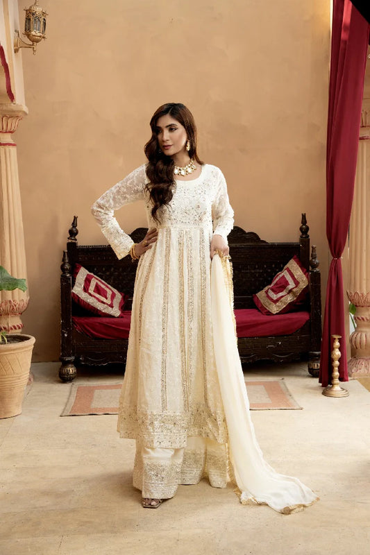 Picture of Manahils - Kurti-B-007-Off White - Available at Raja Sahib