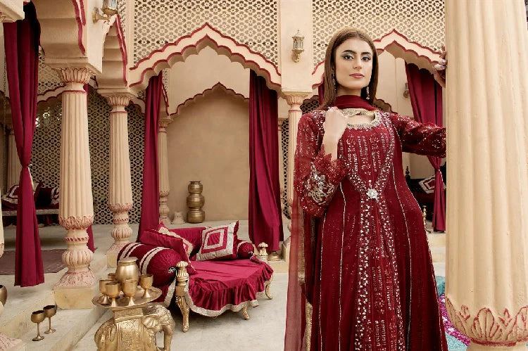 Picture of Manahils - Kurti-B-005-Mehroon - Available at Raja Sahib