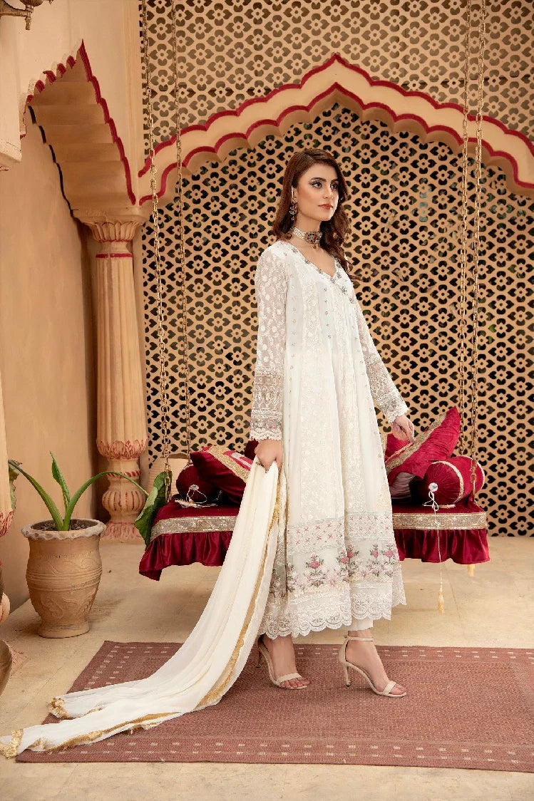 Picture of Manahils - Angrakha-B-008-Off White - Available at Raja Sahib