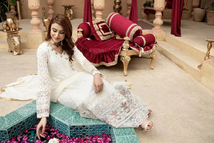 Picture of Manahils - Angrakha-B-008-Off White - Available at Raja Sahib