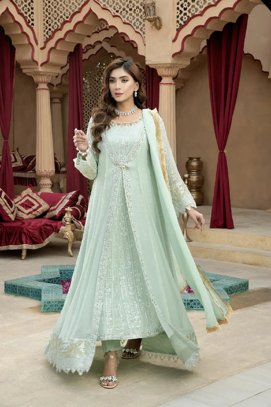 Picture of Manahils - Kurti-B-005-Aqua - Available at Raja Sahib
