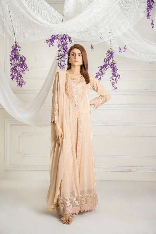 Picture of Manahils - Kurti-B-005-Peach - Available at Raja Sahib