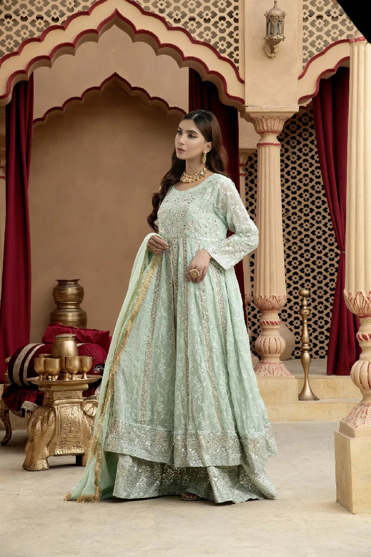 Picture of Manahils - Kurti-B-007-Aqua - Available at Raja Sahib