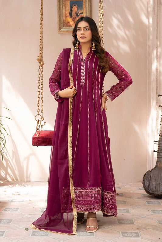 Picture of Manahils - Rang Nirala Collection - Kurti 106-Magenta Haze - Available at Raja Sahib