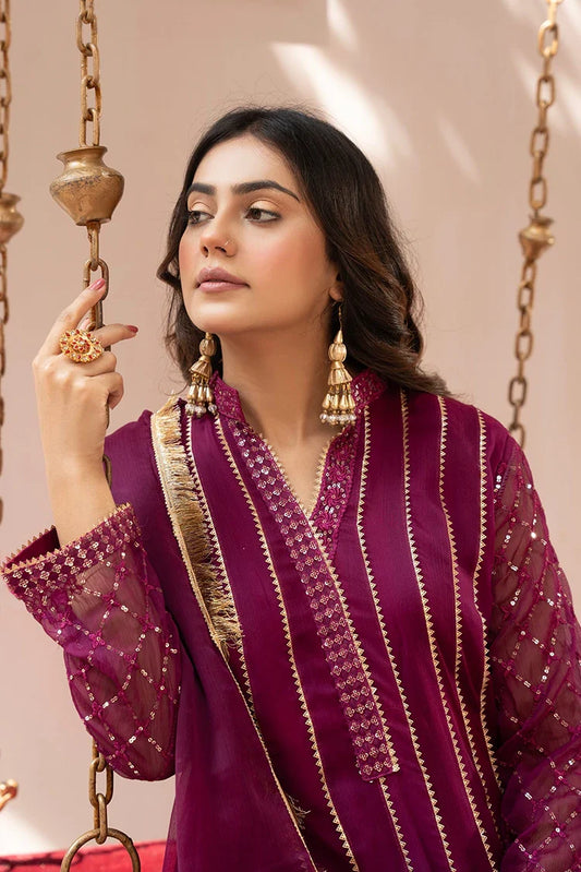 Picture of Manahils - Rang Nirala Collection - Kurti 106-Magenta Haze - Available at Raja Sahib