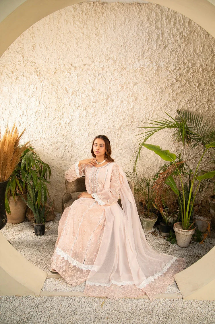 Picture of Manahils - K-152-Peach - Available at Raja Sahib