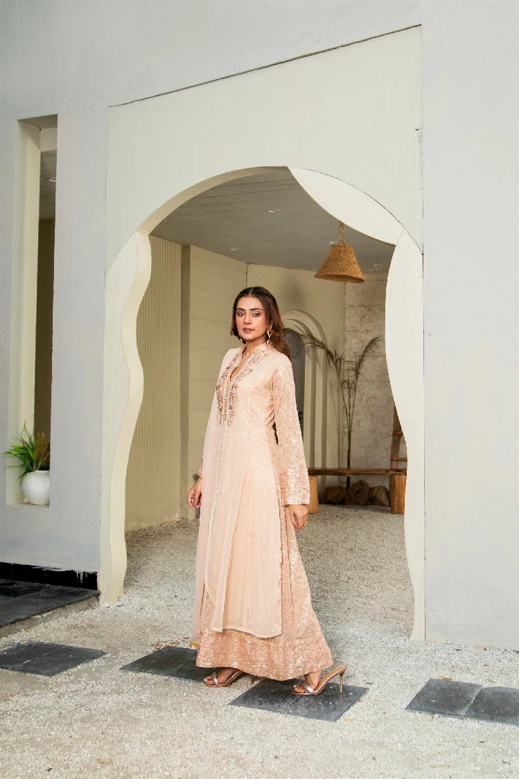 Picture of Manahils - K-147-Peach - Available at Raja Sahib