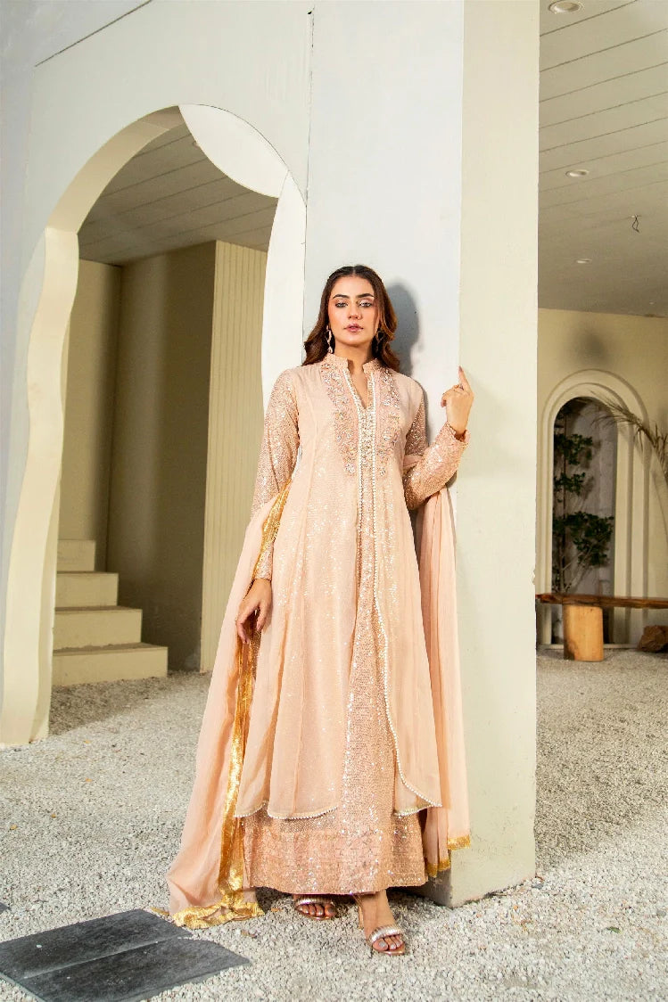 Picture of Manahils - K-147-Peach - Available at Raja Sahib