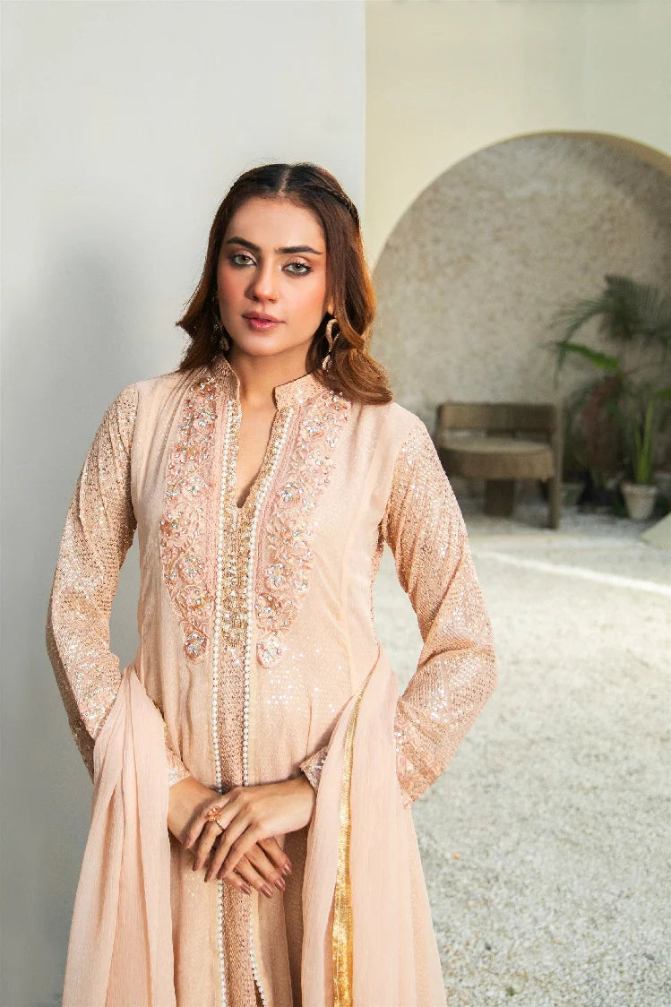 Picture of Manahils - K-147-Peach - Available at Raja Sahib