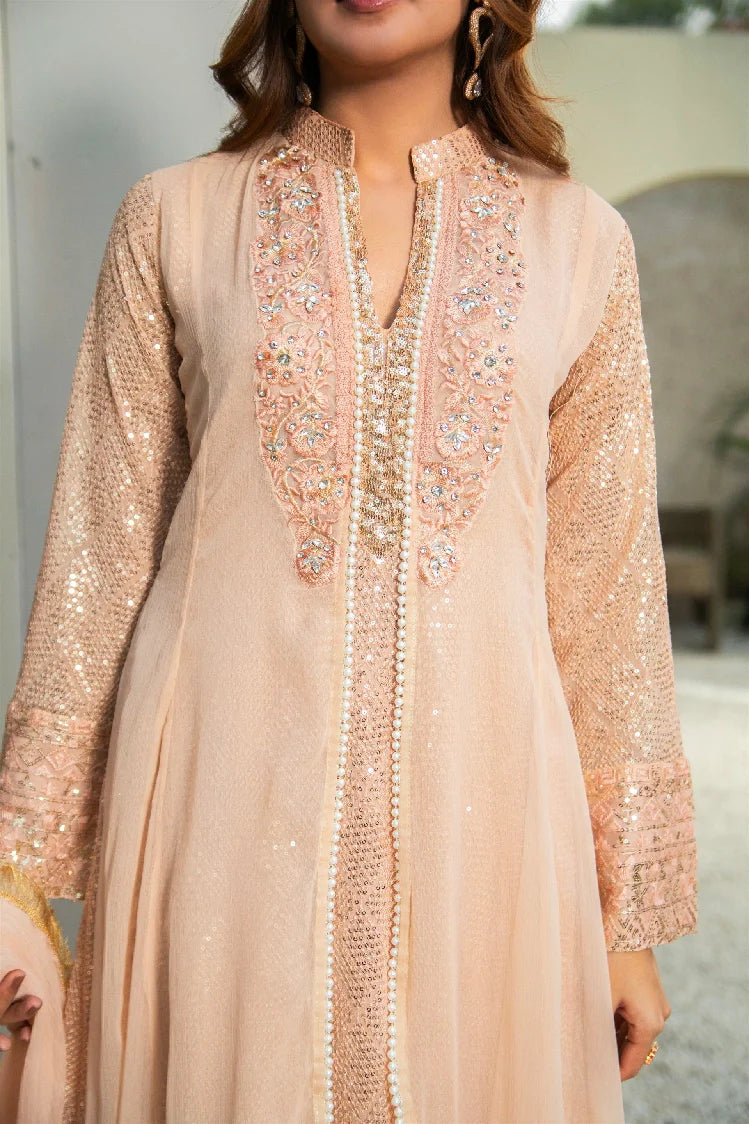 Picture of Manahils - K-147-Peach - Available at Raja Sahib