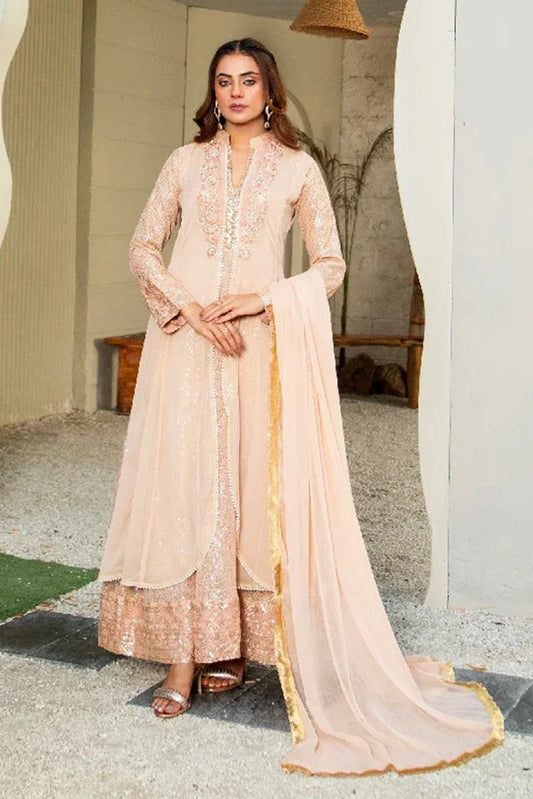 Picture of Manahils - K-147-Peach - Available at Raja Sahib