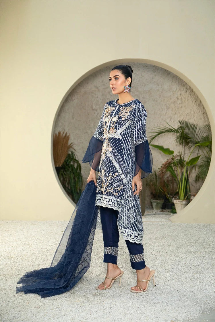 Picture of Manahils - Mlt-01-Navy Blue - Available at Raja Sahib