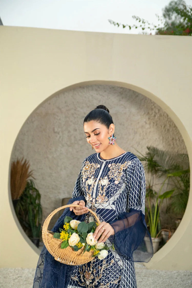 Picture of Manahils - Mlt-01-Navy Blue - Available at Raja Sahib