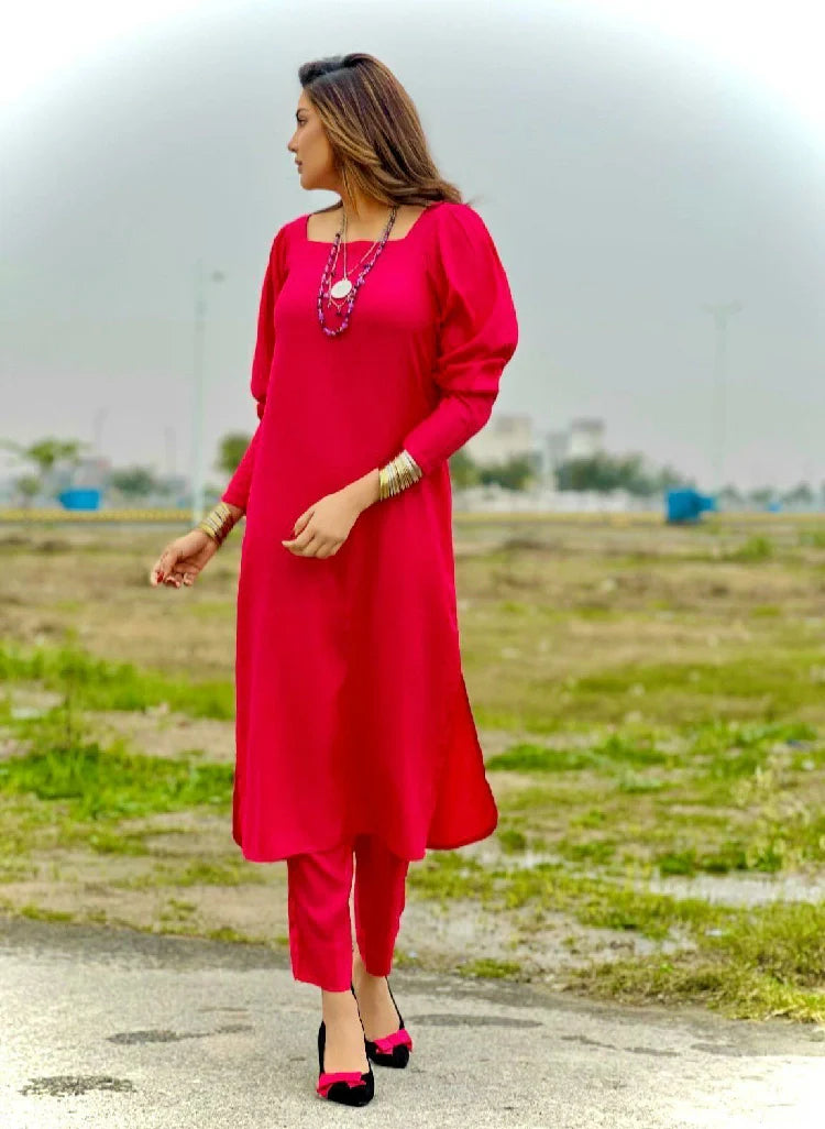 Picture of Manahils - Pink Marina Tunic - Available at Raja Sahib