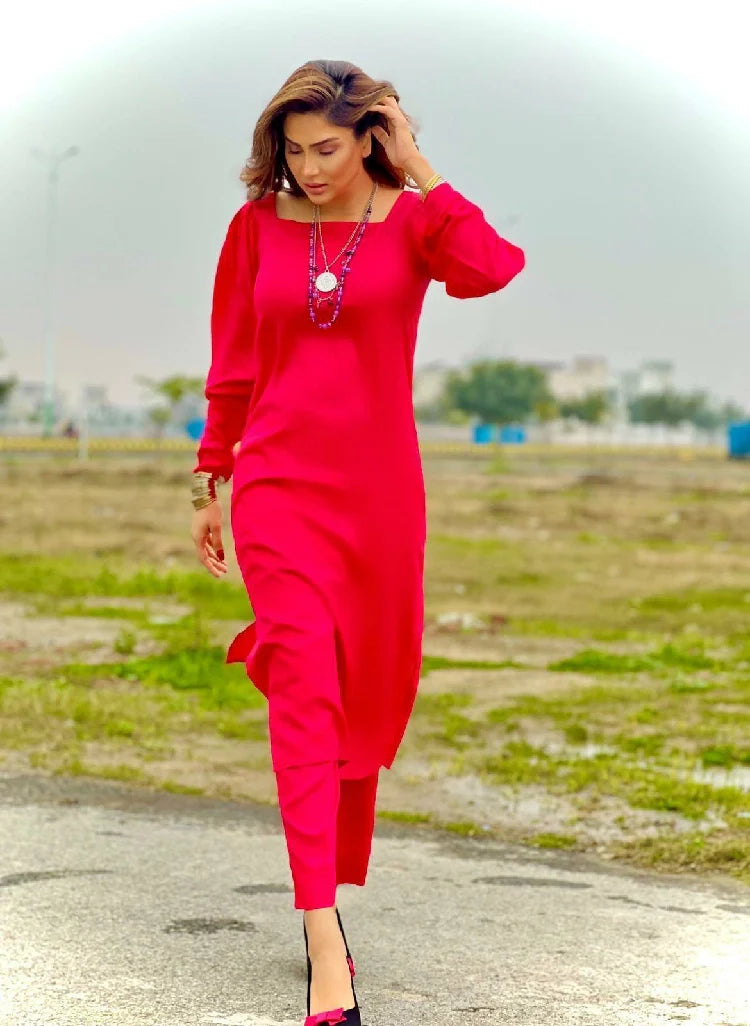 Picture of Manahils - Pink Marina Tunic - Available at Raja Sahib