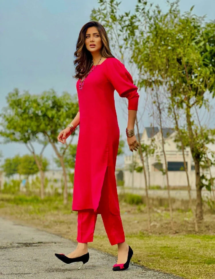 Picture of Manahils - Pink Marina Tunic - Available at Raja Sahib
