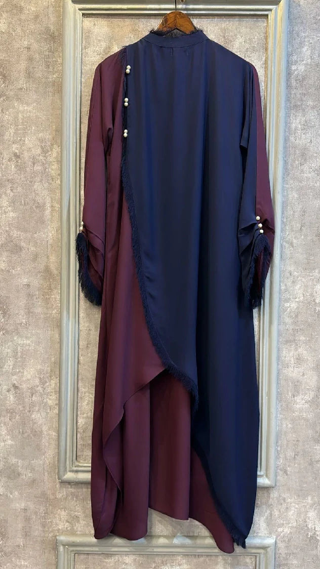 Picture of Manahils - Purple Pearls Two Pc - Available at Raja Sahib