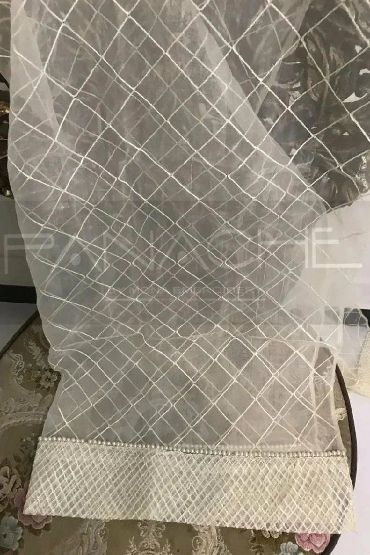 Picture of Manahils - K-194-Roseate Elegance (Off White) - Available at Raja Sahib