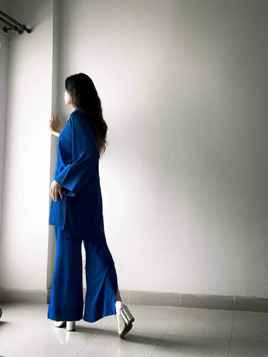 Picture of Manahils - Slit Cut Blue - Available at Raja Sahib