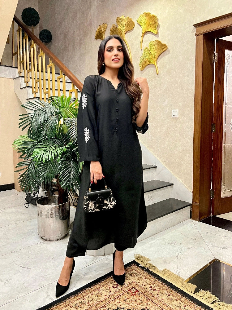 Picture of Manahils - Sleeves Embroidered Two Pc - Available at Raja Sahib