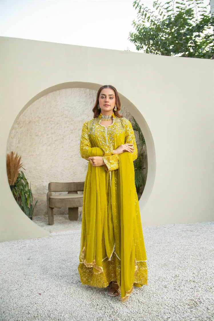 Picture of Manahils - Sw 04-Mustard - Available at Raja Sahib