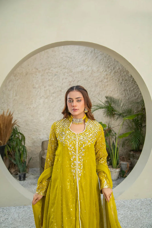 Picture of Manahils - Sw 04-Mustard - Available at Raja Sahib