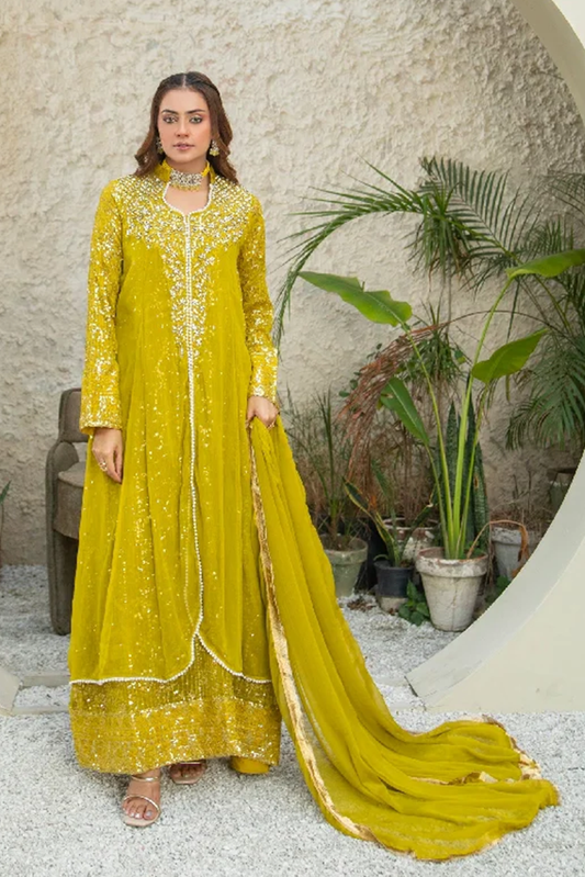 Picture of Manahils - Sw 04-Mustard - Available at Raja Sahib