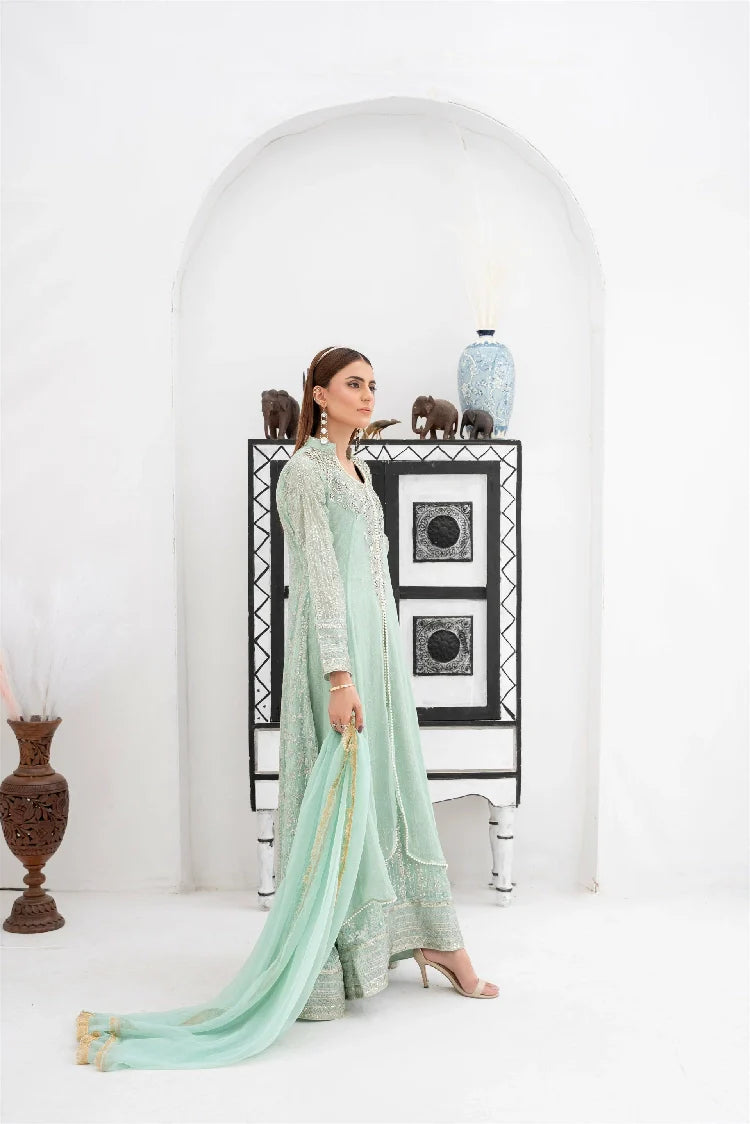 Picture of Manahils - Sw 04-Pastel Green - Available at Raja Sahib