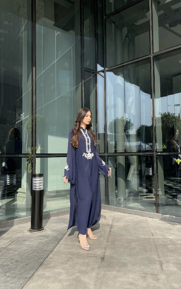 Picture of Manahils - Thread Art Navy - Available at Raja Sahib