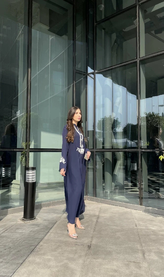 Picture of Manahils - Thread Art Navy - Available at Raja Sahib