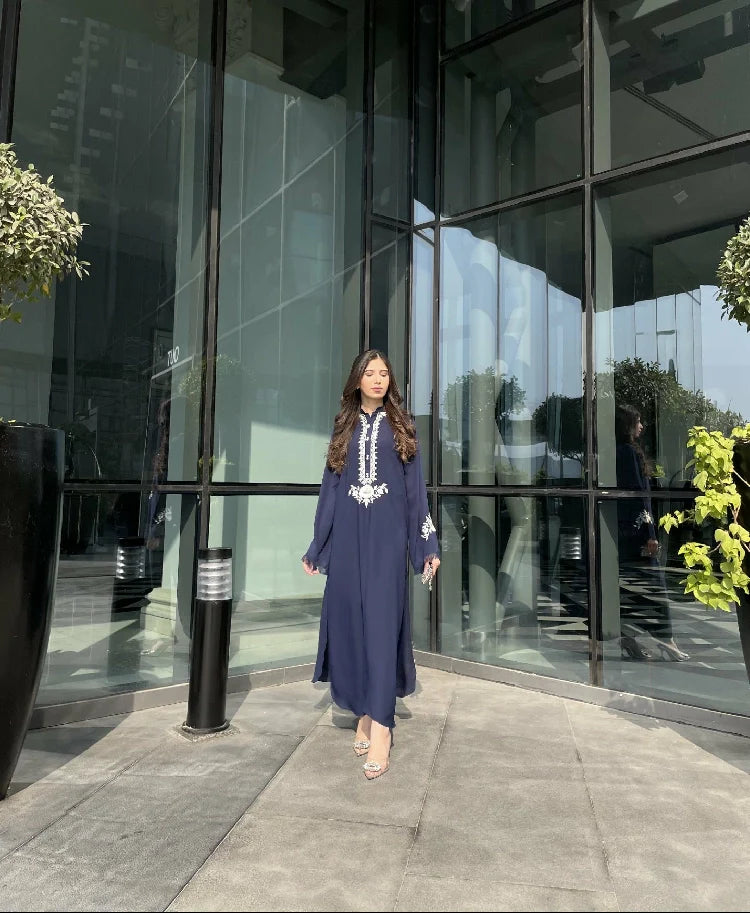 Picture of Manahils - Thread Art Navy - Available at Raja Sahib