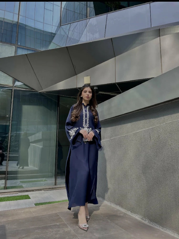 Picture of Manahils - Thread Art Navy - Available at Raja Sahib