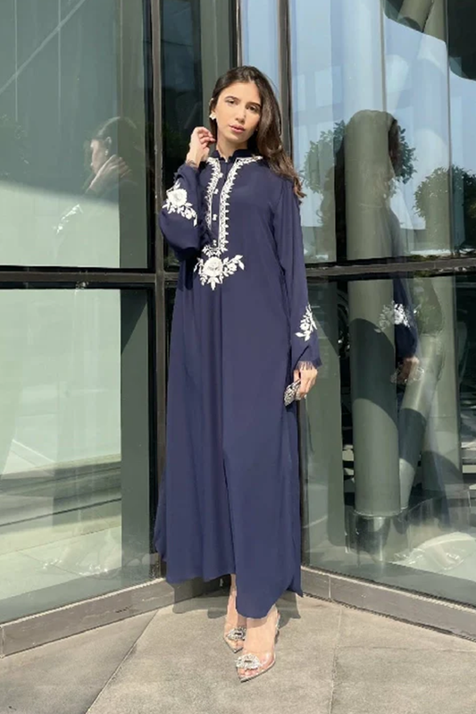 Picture of Manahils - Thread Art Navy - Available at Raja Sahib