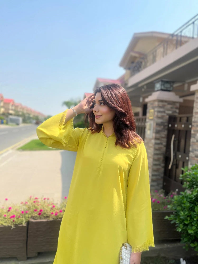 Picture of Manahils - Threaded Love Yellow - Available at Raja Sahib