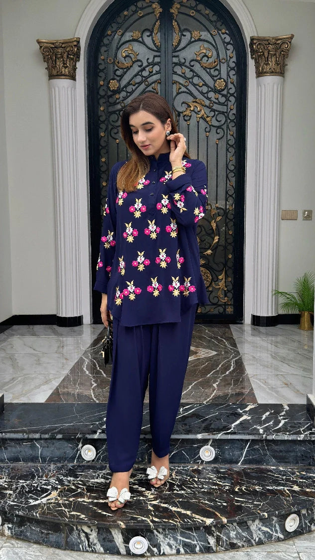 Picture of Manahils - Threaded Treasure Two Pc - Available at Raja Sahib