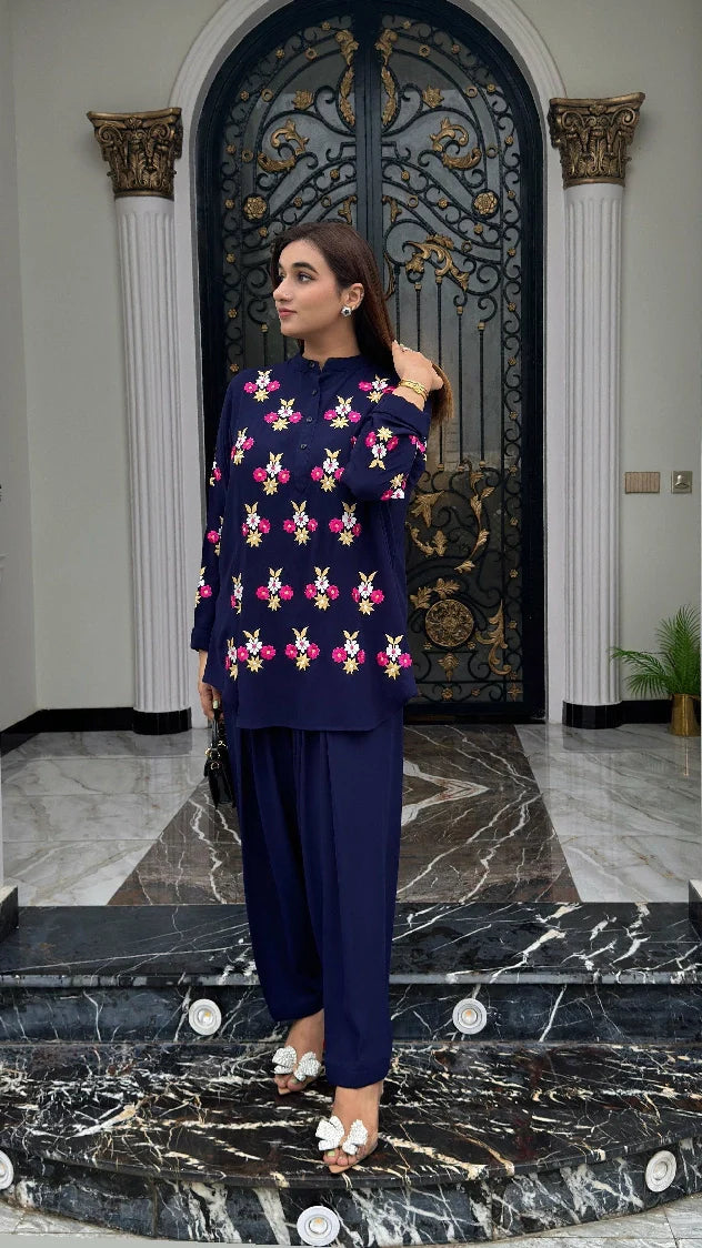 Picture of Manahils - Threaded Treasure Two Pc - Available at Raja Sahib